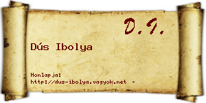 Dús Ibolya névjegykártya